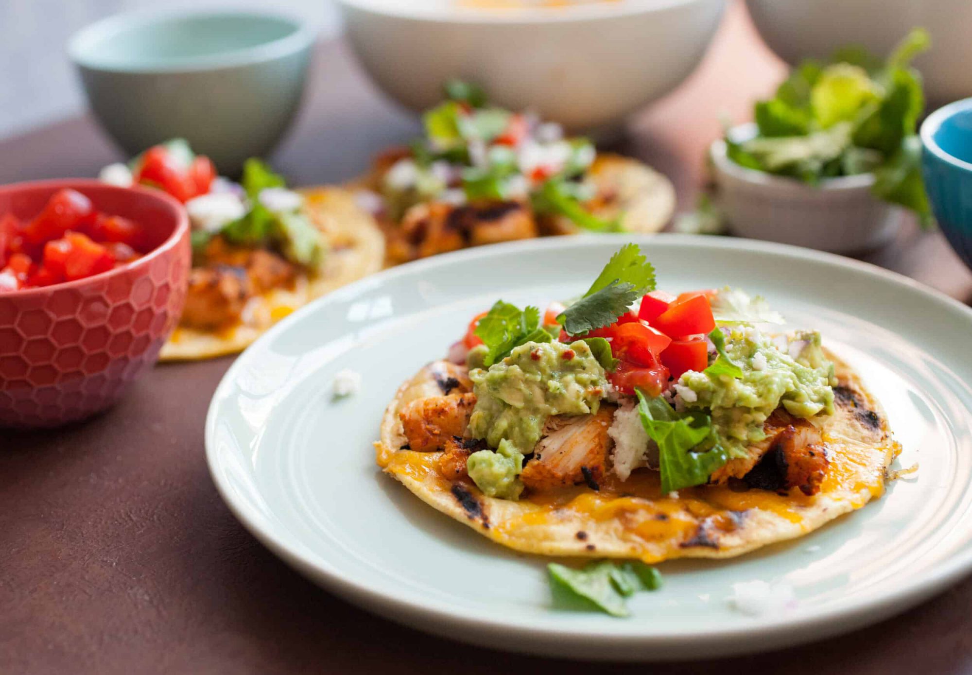 Quick and Easy Grilled Chicken Tostadas