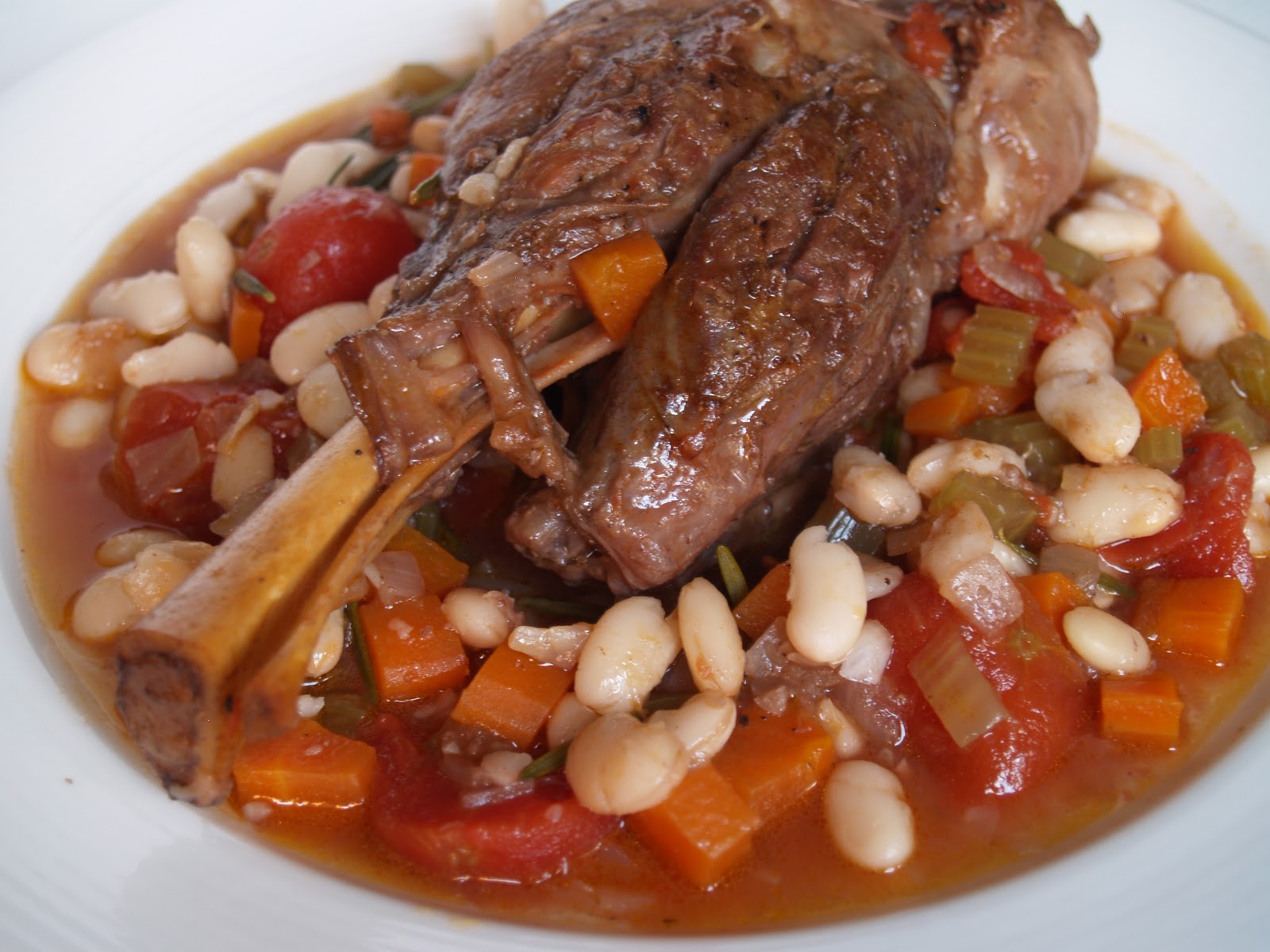 Oven-Braised Lamb Shanks and White Beans